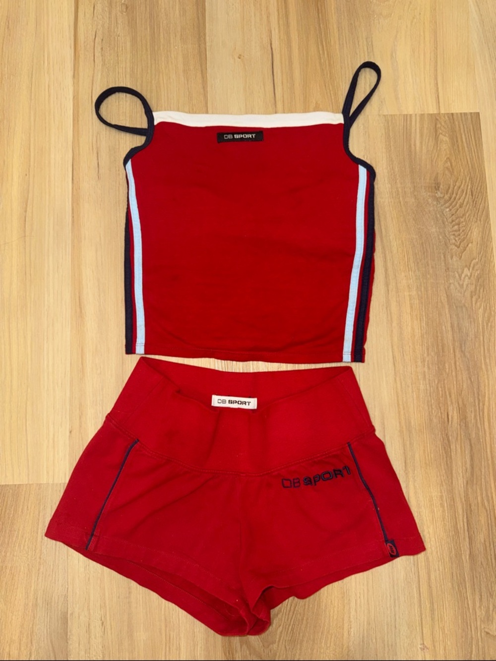 Dairy boy Sport Red Two-Piece Tank and Shorts Set xs